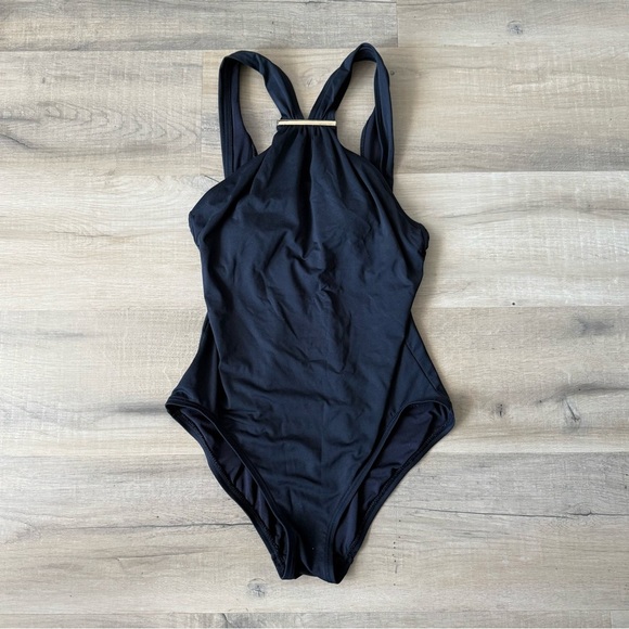 Michael Kors black halter neck one-piece swimsuit - size 8 (Medium) - Picture 4 of 5